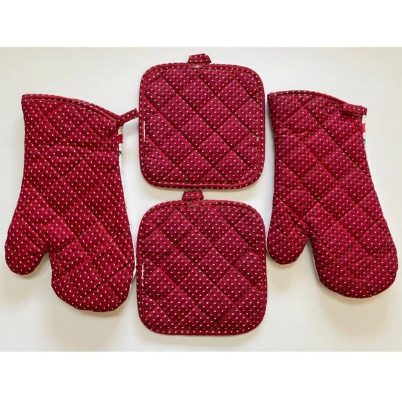 Christmas Pot Holder Set 1994 Cooking Baking Kitchen Gift - Picture 3 of 3